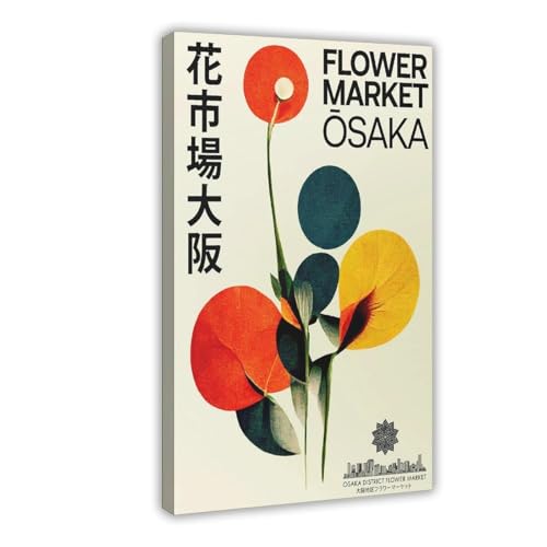 IYTAFGYT Osaka District Flower Market Print Canvas Poster Wall Art Print Picture Paintings 12x18inch(30x45cm) von IYTAFGYT