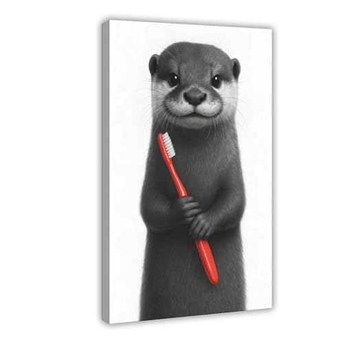 IYTAFGYT Otter-Poster für das Badezimmer, Leinwand-Poster, Schlafzimmer, Dekoration, Landschaftsdekoration, Geschenk, 60 x 90 cm IYTAFGYT Otter-Poster für das Badezimmer, Leinwand-Poster, Schlafzimmer, Dekoration, Landschaftsdekoration, Geschenk, 60 x 90 cm von IYTAFGYT