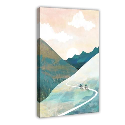 IYTAFGYT Ountain Bike-Karte, Leinwand-Poster, Schlafzimmer, Dekoration, Landschaftsdekoration, Geschenk, 50 x 75 cm von IYTAFGYT