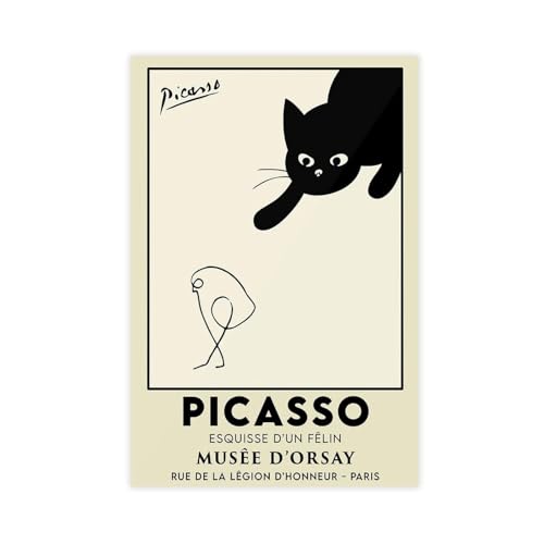 IYTAFGYT Pablo Picasso Kunstdruck auf Leinwand, Motiv: Katze und Vogel, 60 x 90 cm IYTAFGYT Pablo Picasso Kunstdruck auf Leinwand, Motiv: Katze und Vogel, 60 x 90 cm von IYTAFGYT