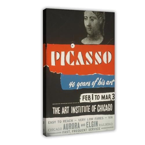 IYTAFGYT Picasso Ausstellungsposter auf Leinwand, Wandkunstdruck, Bild, Gemälde, 40 x 60 cm IYTAFGYT Picasso Ausstellungsposter auf Leinwand, Wandkunstdruck, Bild, Gemälde, 40 x 60 cm von IYTAFGYT