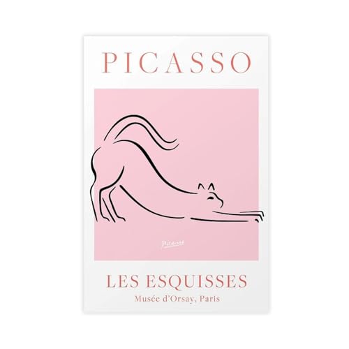 IYTAFGYT Picasso Katzenlinie, Kunstdruck, Ausstellung, Druck, Leinwand, Poster, Schlafzimmer, Dekoration, Landschaftsdekoration, Geschenk, 60 x 90 cm IYTAFGYT Picasso Katzenlinie, Kunstdruck, Ausstellung, Druck, Leinwand, Poster, Schlafzimmer, Dekoration, Landschaftsdekoration, Geschenk, 60 x 90 cm von IYTAFGYT