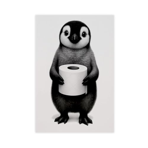 IYTAFGYT Pinguin-Poster, Badezimmer, Leinwand, Poster, Schlafzimmer, Dekoration, Landschaftsdekoration, Geschenk, 60 x 90 cm IYTAFGYT Pinguin-Poster, Badezimmer, Leinwand, Poster, Schlafzimmer, Dekoration, Landschaftsdekoration, Geschenk, 60 x 90 cm von IYTAFGYT