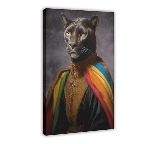 IYTAFGYT Poster auf Leinwand, Motiv: Regenbogen-Panther, Wandkunstdruck, Bild, Gemälde, 20 x 30 cm von IYTAFGYT