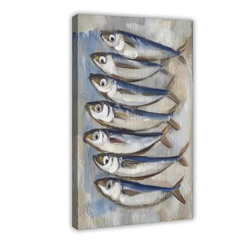 IYTAFGYT Poster auf Leinwand, Motiv: Sardinen, Wandkunstdruck, Bild, Gemälde, 30 x 45 cm IYTAFGYT Poster auf Leinwand, Motiv: Sardinen, Wandkunstdruck, Bild, Gemälde, 30 x 45 cm von IYTAFGYT
