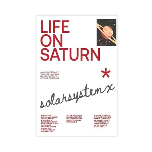 IYTAFGYT Poster auf Leinwand, Motiv: Saturn, Raum, Schlafzimmer, Dekoration, Landschaftsdekoration, Geschenk, 40 x 60 cm von IYTAFGYT