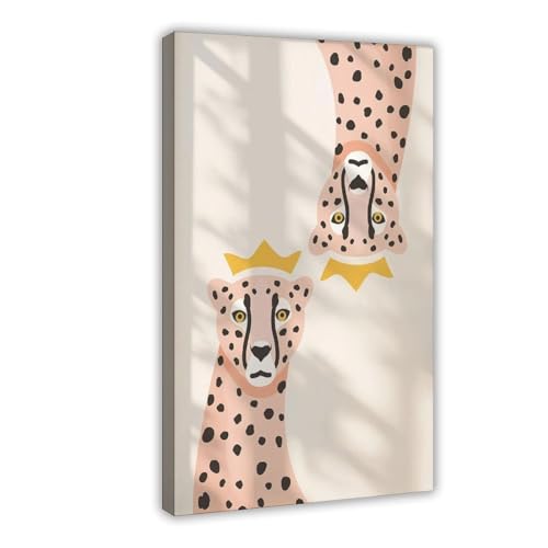 IYTAFGYT Poster auf Leinwand, Motiv: Schockierte Geparden, Schlafzimmer, Dekoration, Landschaftsdekoration, Geschenk, 20 x 30 cm von IYTAFGYT