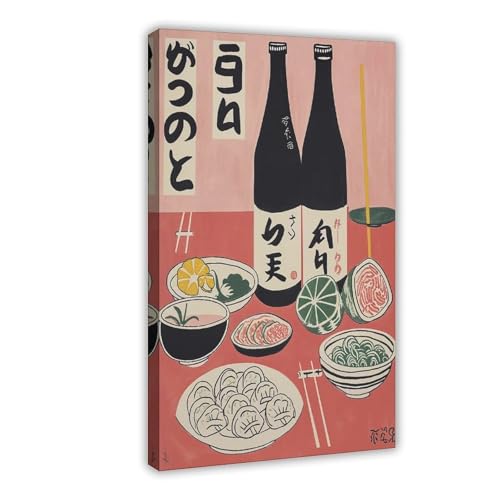 IYTAFGYT Poster mit traditionellem japanischem Essen, 9 Stück, Leinwand, Schlafzimmer, Dekoration, Landschaftsdekoration, Geschenk, 30 x 45 cm von IYTAFGYT