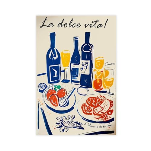 IYTAFGYT Retro-Essensdruck, Leinwand, Poster, Schlafzimmer, Dekoration, Landschaftsdekoration, Geschenk, 60 x 90 cm von IYTAFGYT