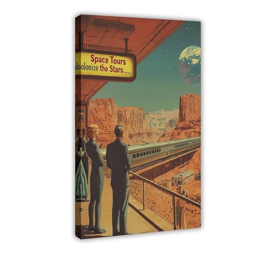 IYTAFGYT Retro-Sci-Fi-Poster auf Leinwand, Wandkunstdruck, Bild, Gemälde, 20 x 30 cm von IYTAFGYT