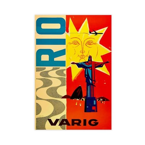 IYTAFGYT Rio De Janeiro Brasilien Leinwandposter Wandkunstdruck, Bild, Gemälde, 60 x 90 cm von IYTAFGYT