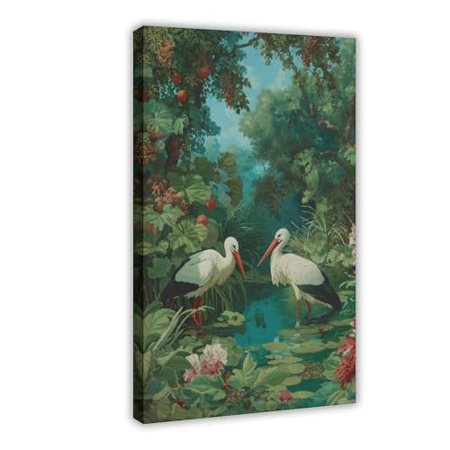 IYTAFGYT Romantisches Storch-Teich-Poster, Leinwand-Poster, Wandkunstdruck, Bild, Gemälde, 60 x 90 cm IYTAFGYT Romantisches Storch-Teich-Poster, Leinwand-Poster, Wandkunstdruck, Bild, Gemälde, 60 x 90 cm von IYTAFGYT