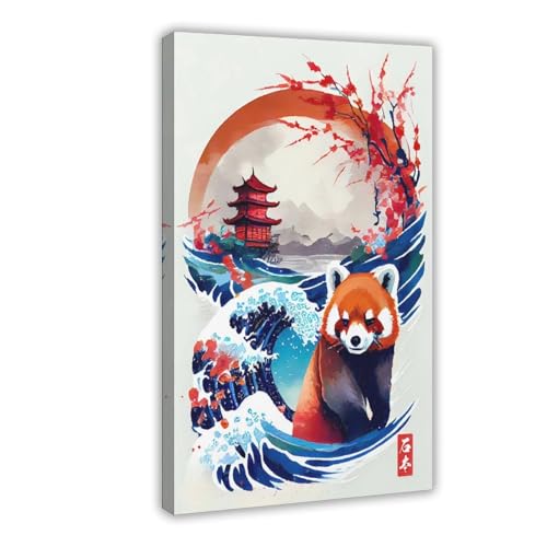 IYTAFGYT Roter Panda-Poster, Leinwand-Poster, Wandkunstdruck, Bild, Gemälde, 60 x 90 cm von IYTAFGYT