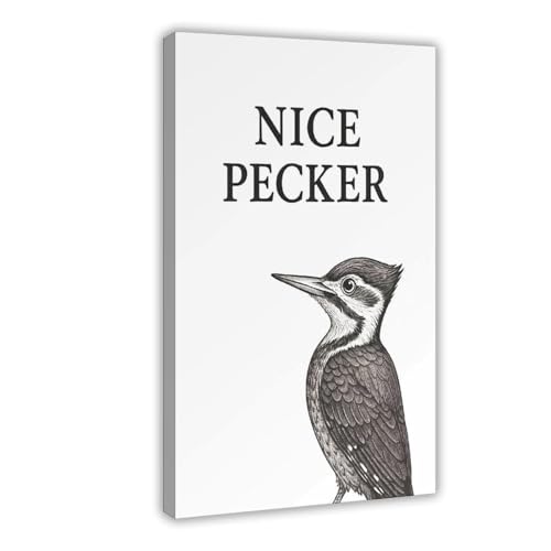 IYTAFGYT Schöner Pecker-Druck, Badezimmer-Witze, Poster, Leinwand, Poster, Schlafzimmer, Dekoration, Landschaftsdekoration, Geschenk, 40 x 60 cm von IYTAFGYT