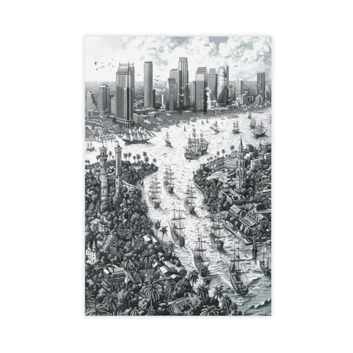 Tampa Gasparilla Piraten-Invasion Leinwand-Poster, Wandkunstdruck, Bild, Gemälde, 60 x 90 cm Tampa Gasparilla Piraten-Invasion Leinwand-Poster, Wandkunstdruck, Bild, Gemälde, 60 x 90 cm von IYTAFGYT