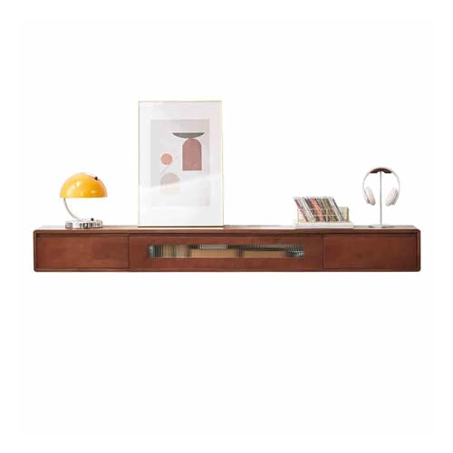 IYUESQ An der Wand montierter TV-Ständer, schwebender Aufbewahrungsschrank unter dem Fernseher mit Schubladen. An der Wand montierte Medienkonsole aus Holz mit herunterklappbarer Tür, TV- IYUESQ An der Wand montierter TV-Ständer, schwebender Aufbewahrungsschrank unter dem Fernseher mit Schubladen. An der Wand montierte Medienkonsole aus Holz mit herunterklappbarer Tür, TV- von IYUESQ