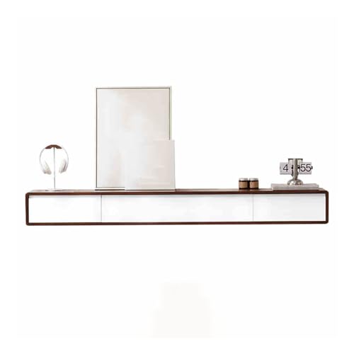 IYUESQ An der Wand montierter TV-Ständer, schwebender Aufbewahrungsschrank unter dem Fernseher mit Schubladen. An der Wand montierte Medienkonsole aus Holz mit herunterklappbarer Tür, TV- IYUESQ An der Wand montierter TV-Ständer, schwebender Aufbewahrungsschrank unter dem Fernseher mit Schubladen. An der Wand montierte Medienkonsole aus Holz mit herunterklappbarer Tür, TV- von IYUESQ