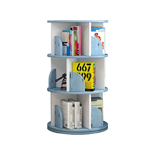 IYUESQ Drehbares Bücherregal, 360° drehbar, Eckregal, 360° drehbar, Vitrine, schwenkbares Bücherregal, Lagerregal für das Home Office von IYUESQ