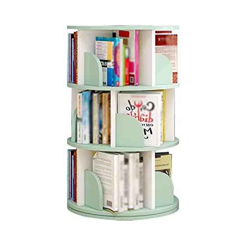 IYUESQ Drehbares Bücherregal, 360° drehbar, Eckregal, 360° drehbar, Vitrine, schwenkbares Bücherregal, Lagerregal für das Home Office von IYUESQ