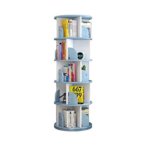 IYUESQ Drehbares Bücherregal, 360° drehbar, Eckregal, 360° drehbar, Vitrine, schwenkbares Bücherregal, Lagerregal für das Home Office von IYUESQ