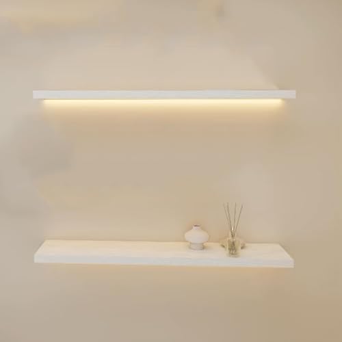IYUESQ Schwebende, an der Wand montierte Ausstellungsregale mit eingebautem beleuchtetem LED-Licht-Lagerregal, 1 Stück an der Wand montierte, lichtemittierende Regale, für gewerbliche Bar IYUESQ Schwebende, an der Wand montierte Ausstellungsregale mit eingebautem beleuchtetem LED-Licht-Lagerregal, 1 Stück an der Wand montierte, lichtemittierende Regale, für gewerbliche Bar von IYUESQ