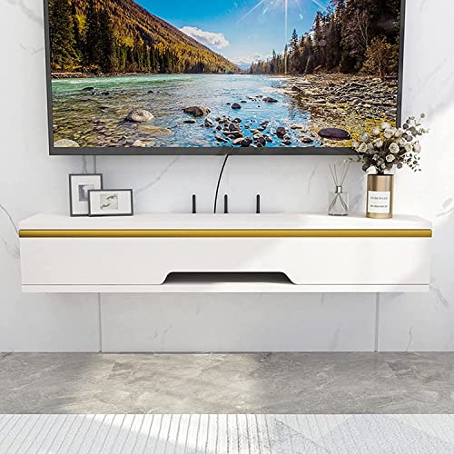 IYUESQ Schwebender TV-Ständer, an der Wand montierte Medienkonsole mit verstecktem Kabelmanagement für das Schlafzimmer, kleines Set-Top-Box-Regal, Wandaufbewahrungsregale, 70 cm großes T IYUESQ Schwebender TV-Ständer, an der Wand montierte Medienkonsole mit verstecktem Kabelmanagement für das Schlafzimmer, kleines Set-Top-Box-Regal, Wandaufbewahrungsregale, 70 cm großes T von IYUESQ