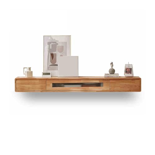 IYUESQ Schwebender TV-Ständer zur Wandmontage mit Klapptür, Schubladen und Kabelmanagement – Stilvolles Media Console-Entertainment-Center für Zuhause und das Büro von IYUESQ
