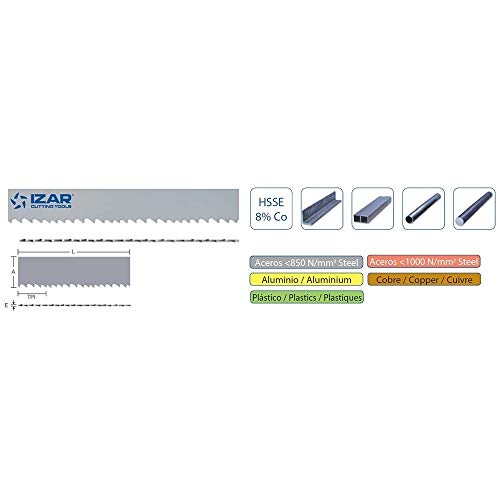 Izar 49240 – Band Sägeblatt für Metall HSSE8% izarflex 06990 X 041 X 1,30/03 – 04 K von IZAR