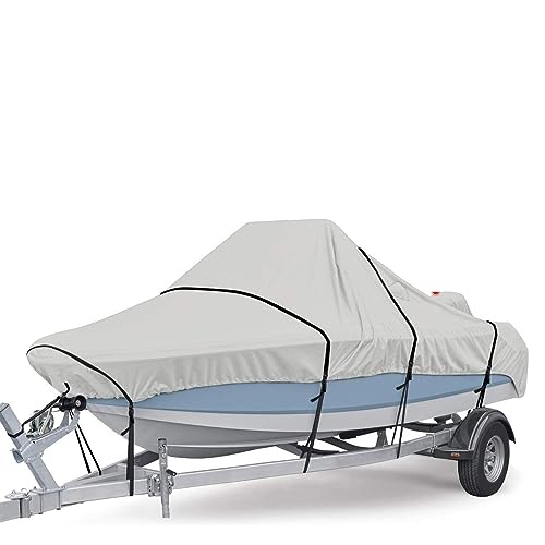 Bootsplane, Abdeckplanen Für Boote Einstellbare Reflektierende 5 Größen Bootsabdeckung 300D Oxford Stoff Outdoor Protection Wasserdicht Anti-Zertrümmerung Tränenfest Bassboot(20-22FT 700x260cm) von IZHAOGJING