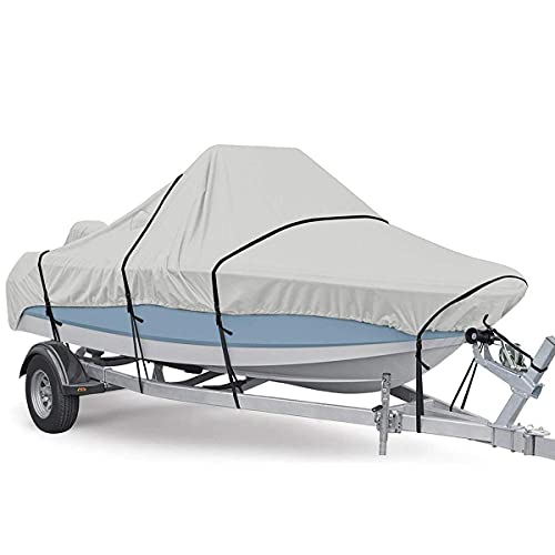 Bootsplane, Abdeckplanen Für Boote Einstellbare reflektierende 11-2. 2ft. Bootsabdeckung 300D Oxford Stoff Outdoor Protection Wasserdicht Anti-Zertrümmer Reißvermittlung Fit Bass Boot(16-18FT) von IZHAOGJING