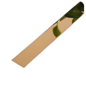 Edelstahl Wandleisten Selbstklebend 3,0 M Flache Dekorative Linie Edelstahl,selbstklebender Möbel-Wandaufkleber For Wand-Deckenkantenstreifen(Stainless Steel -D,4cm) von IZHAOGJING