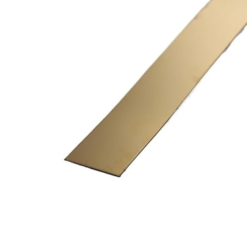 Edelstahl Wandleisten Selbstklebend 3,0 Meter/Rolle Wandaufkleberstreifen Spiegel/Pinsel Edelstahl Flach Selbstklebende Dekoration(2.5cm gold,3.0m mirror) von IZHAOGJING