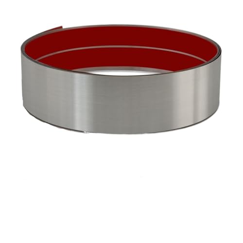 Edelstahl Wandleisten Selbstklebend Trittplatte Aus Metall, Selbstklebend, Sockelleiste, Kratzfeste Sockelabdeckung, Wand, Tür, Küchenschrank(Brushed Silver,9.8ft x 3.15in) von IZHAOGJING