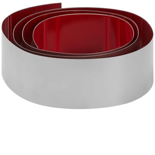 Edelstahl Wandleisten Selbstklebend Tür-Trittplatte, Zehenschutz Aus Edelstahl, Trittplatte, Türunterseitenschutz Metall, Kommerzielle Fußleistenplatte (Silber, 6 X 102 Zoll)(Silver,4 x 102 Inch) von IZHAOGJING