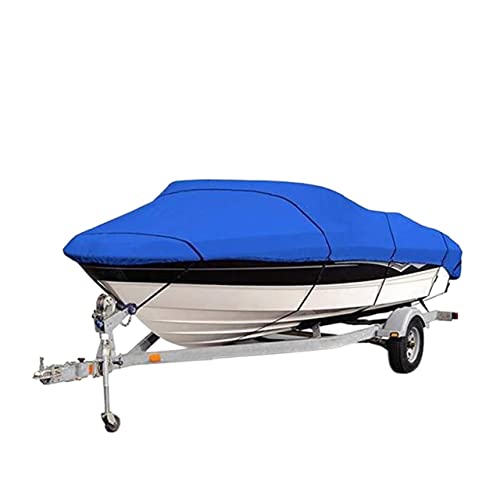 IZHAOGJING Bootsplane, Abdeckplanen Für Boote 1 stück Blue Universal Heavy Duty Fishing Ski Bootsabdeckung for 11-22 'V-Hull wasserdichte Sonnenschutz Uv. Schutzbootdeckel(20-22Ft) von IZHAOGJING