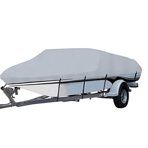 IZHAOGJING Bootsplane, Abdeckplanen Für Boote 11-13/14-16/17-19 20-22ft Bootsabdeckung Anti Büffel wasserdichte Hochleistung 21 0d 190T. Marine Anzeichenloser Leinwand-Boot-Zubehör(20-22FT 700x260cm) von IZHAOGJING