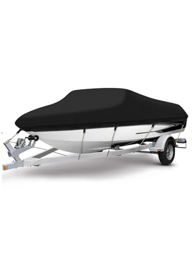 IZHAOGJING Bootsplane, Abdeckplanen Für Boote Bootsabdeckung, geeignet for Boote mit Einer Breite von 17–20 Fuß bis 102 Zoll, 210D Oxford-Gewebe, Schwarze Yachtabdeckung IZHAOGJING Bootsplane, Abdeckplanen Für Boote Bootsabdeckung, geeignet for Boote mit Einer Breite von 17–20 Fuß bis 102 Zoll, 210D Oxford-Gewebe, Schwarze Yachtabdeckung von IZHAOGJING