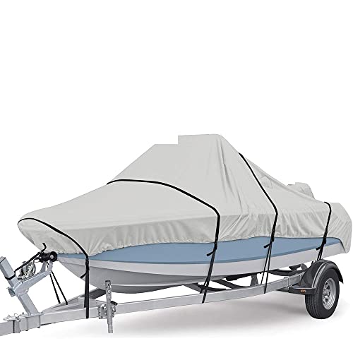 IZHAOGJING Bootsplane, Abdeckplanen Für Boote Bootsabdeckung Yacht Outdoor Protection wasserdichte Silber reflektierend 300D Oxford Stoff Anti-Zertrümmerung Tränensicher 11-22FT(11-13FT) von IZHAOGJING