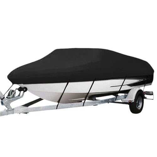 IZHAOGJING Bootsplane, Abdeckplanen Für Boote Yacht-Bootsabdeckung 11-22FT Barco Bootsabdeckung Anti-UV Wasserdicht Heavy Duty 210D Marine Trailerable Canvas Bootszubehör(11-13Ft (420X270cm)) von IZHAOGJING