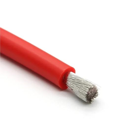 IZHAOGJING Silikonkabel, Elektrokabel 1/5/10m Weiches Silikonkabel Autobatterie Fahrzeugverkabelung 30 28 26 24 22 20 18 16 14 12 10 8AWG Wärmebeständiges elektrisches Kabel(Red,10 Meters_30AWG) von IZHAOGJING