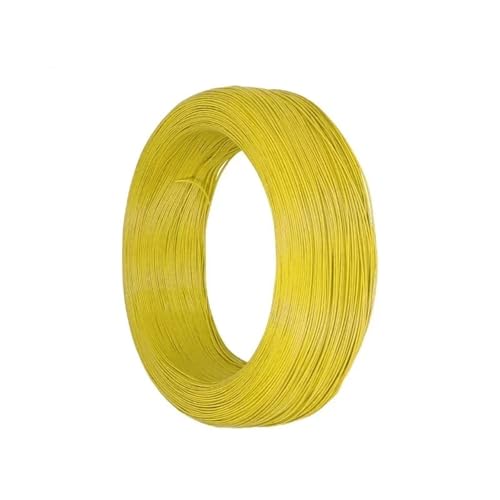 IZHAOGJING Silikonkabel, Elektrokabel 20/50M UL1571 Elektronische Kabel 32 30 28 26 24 22AWG Flexible PVC Isolierte Verzinnte Kupfer Umwelt Linie DIY Kabel(Yellow,50 Meters_28AWG) von IZHAOGJING