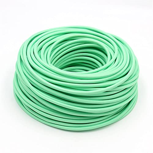 IZHAOGJING Silikonkabel, Elektrokabel 3 Kern 0,75 mm2 Gewebe Tuch Bedecktes Kabel Vintage Lichtkabel 3 Draht Elektrische Draht Textil Flexibles Netzkabel(Mint Green,8m) von IZHAOGJING