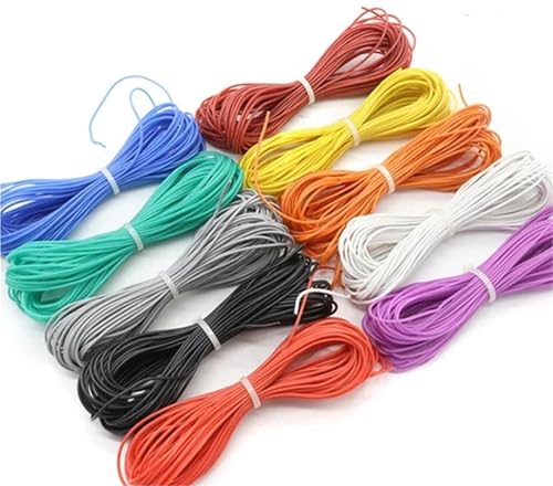 IZHAOGJING Silikonkabel, Elektrokabel 5M Hitzebeständiges Kabel 13 12 AWG Ultraweicher Silikondraht Hochtemperaturflexibles Kupfer(Gray,5M_13 AWG) von IZHAOGJING
