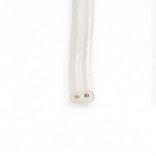 IZHAOGJING Silikonkabel, Elektrokabel Transparentes elektrisches Draht PVC Clear Rundkabel 2 Kern 3 Kern 0,75 mm2 Netzkabel für Lichtkabel(2 Core Flat,3m) von IZHAOGJING