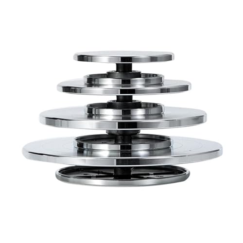 IZHAOGJING TöPferscheibe, Drehscheibe TöPfern 15 cm Bis 30 Doppelseitiger Aluminium-Drehteller for Keramik-Ton-Skulptur-Plattform, Töpferscheibe, Drehwerkzeug(20cm) von IZHAOGJING