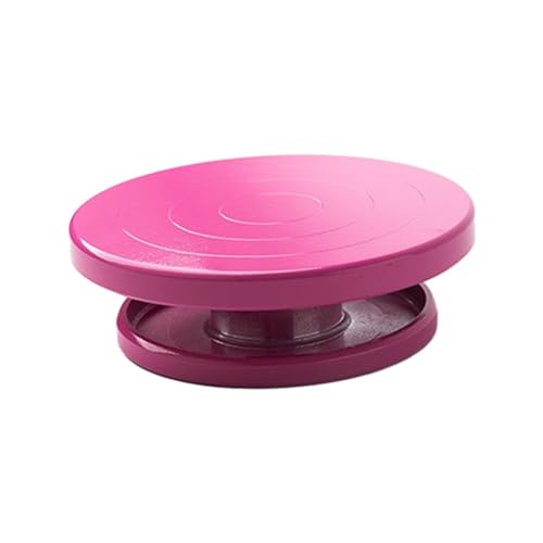 IZHAOGJING TöPferscheibe, Drehscheibe TöPfern Banding-Rad for Keramik, Drehbar, Manuell, Robust, Kuchen-Drehteller Modell, Kunst, DIY, Kunsthandwerk, Projekte, Basteln Von Ton(Pink 15cm) von IZHAOGJING