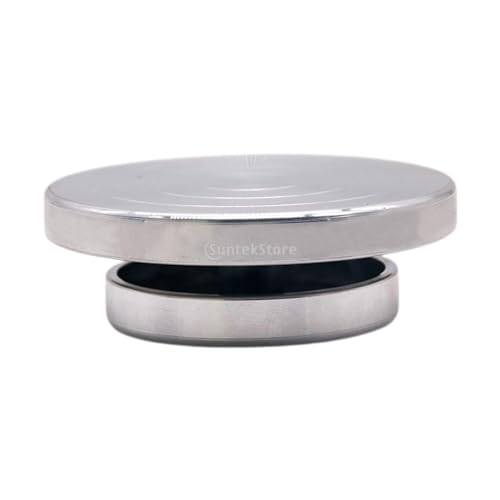 IZHAOGJING TöPferscheibe, Drehscheibe TöPfern Doppelseitige Töpferscheibe, Aluminium-Drehteller, Töpferräder, Die Drehteller-Skulptur Bilden, Keramik-DIY-Ton-Werkzeug(Option2 11cm) von IZHAOGJING