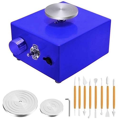 IZHAOGJING TöPferscheibe, Drehscheibe TöPfern Mini-Plattenspieler Töpferscheiben, Keramikmaschine Elektrotöpfe-Rad-DIY-Clay-Werkzeug mit Tablett für keramische Arbeit von IZHAOGJING