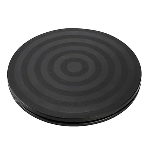 IZHAOGJING TöPferscheibe, Drehscheibe TöPfern Praktischer 8" 20cm schwarzer Kunststoff-Drehteller, runder Bonsai-Drehteller mit 360°-Drehung, Töpferscheibe, Ton-Skulptur-Drehteller von IZHAOGJING