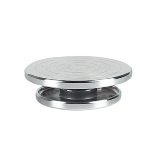 IZHAOGJING TöPferscheibe, Drehscheibe TöPfern Töpferscheibe, Legierungs-Plattenspieler-Spinner, Rotierende Keramik-Banding-Räder, Ton-Skulptur-Plattform, Doppelseitig Verwendbar(11cm Alloy) von IZHAOGJING